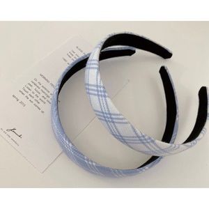 White Plaid Headband